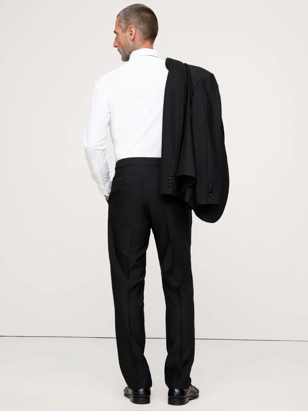 NWT Banana Republic Slim Italian Barathea Black Tuxedo Pants Sz 32 X 32 (796302)